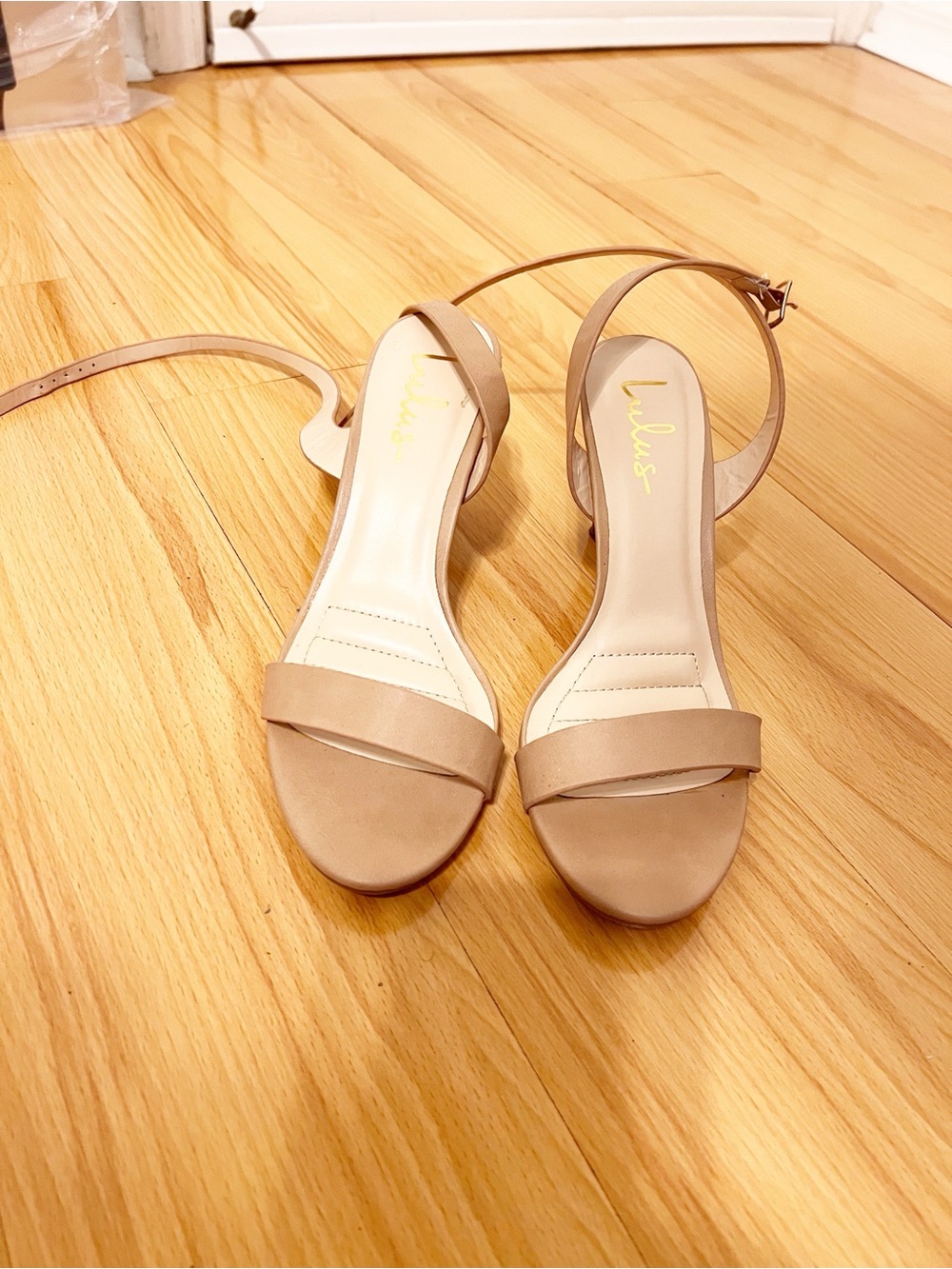 Lulus Beige Strap Heels